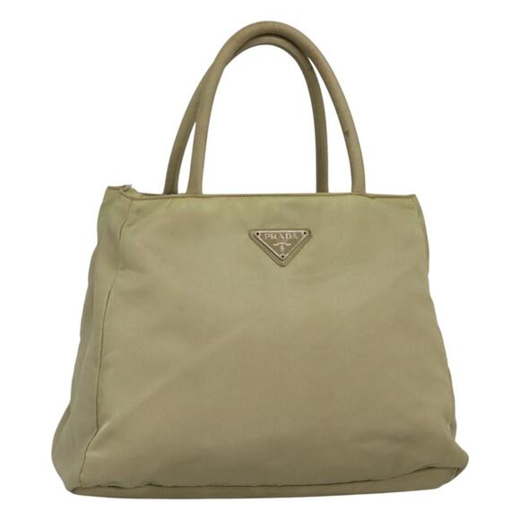 PRADA Hand Bag Nylon Beige - Picture 1 of 9